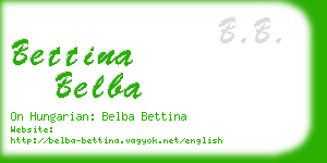 bettina belba business card